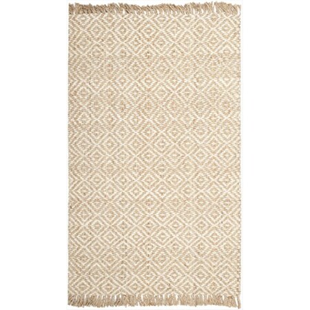 Safavieh 3 x 5 ft. Small Rectangle Traditional Natural and Ivory Natural Fiber Rug NF450A-3